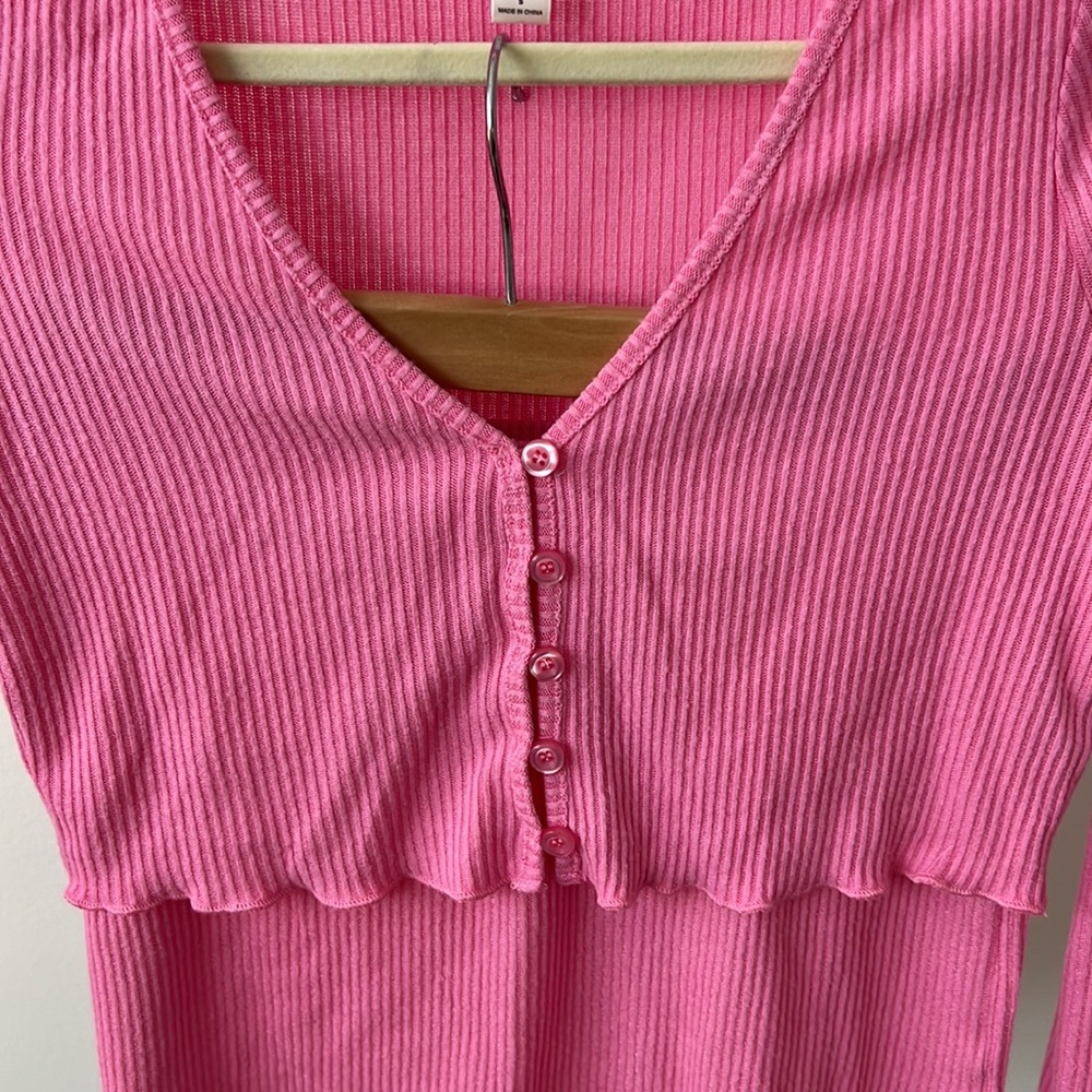 PacSun Pink Ribbed Set - Picture 4 of 10